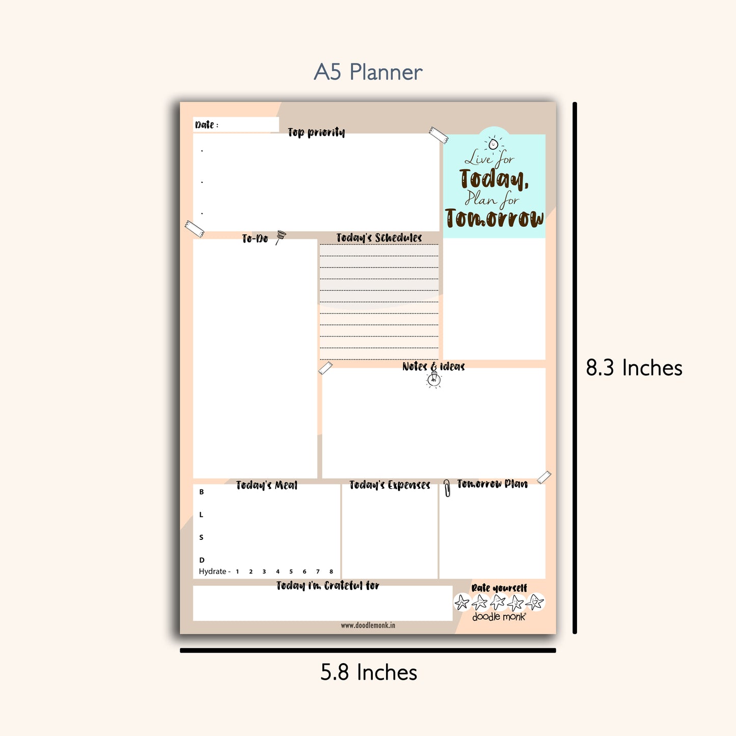Live for Today - Notepad Daily Planner