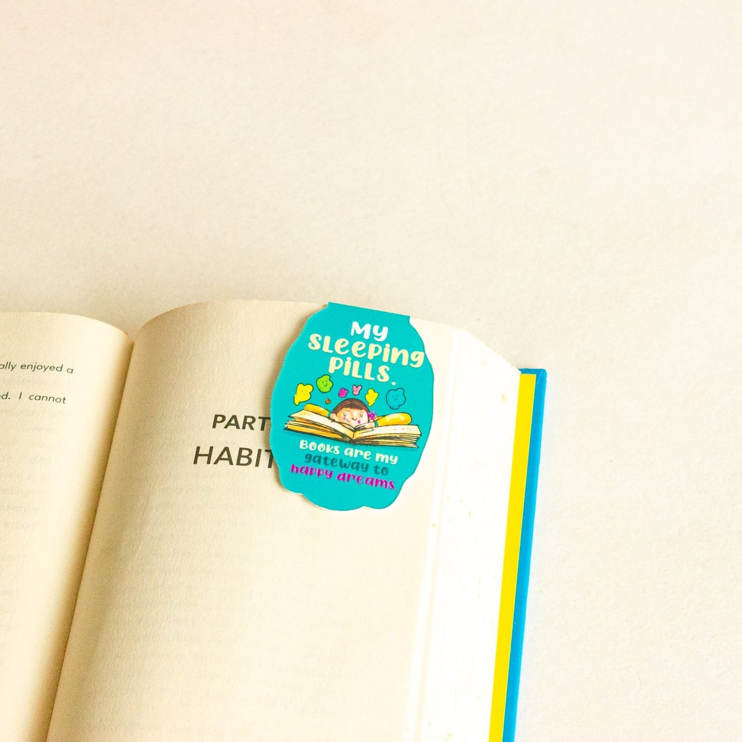 Sleeping Pills Magnetic Bookmarks – Cute Doodle Page Markers