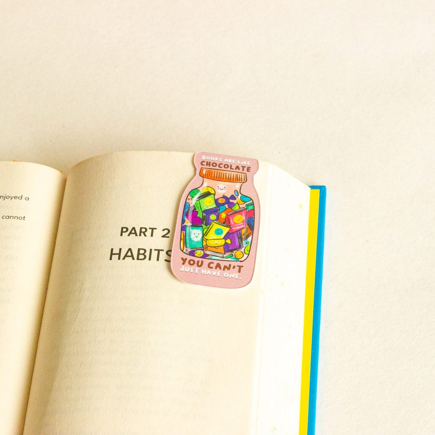 Chocolate Magnetic Bookmarks – Cute Doodle Page Markers