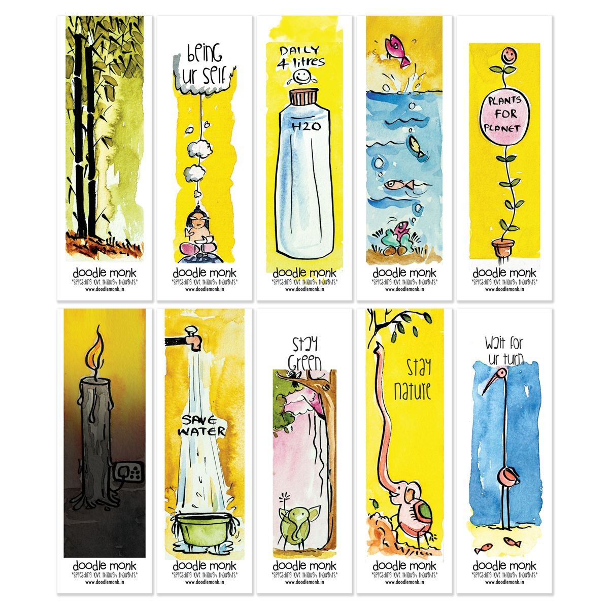 WELLNESS - Bookmarks Pack of 10 Individual