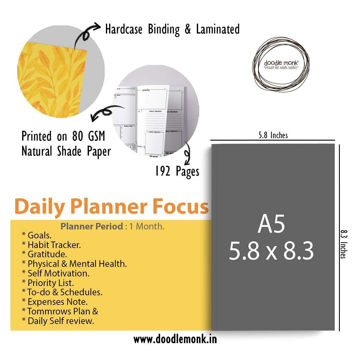 My Big Plan Hard Case A5 Undated Daily Planner for 90 Days