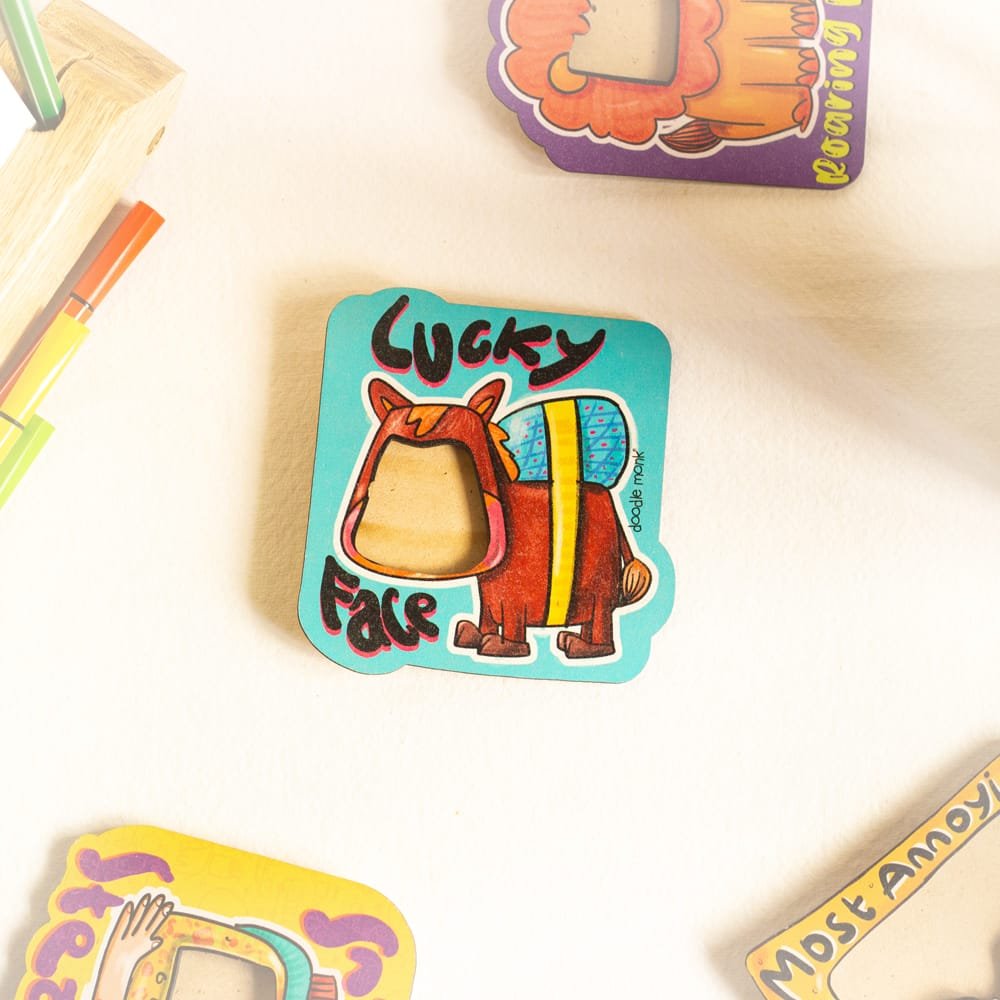 Lucky Face - Frame Fridge Magnets
