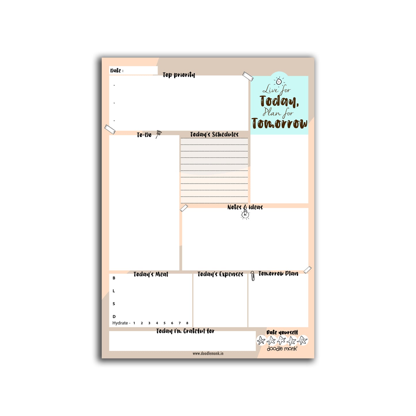 Live for Today - Notepad Daily Planner