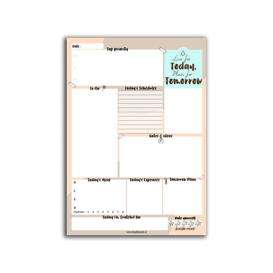 Live for Today - Notepad Daily Planner