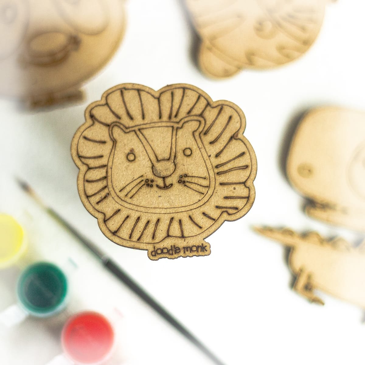 ANIMAL - DIY for Kids - FRIDGE MAGNET COLORING KIT PACK OF 4