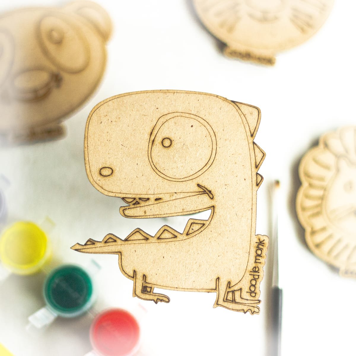 ANIMAL - DIY for Kids - FRIDGE MAGNET COLORING KIT PACK OF 4