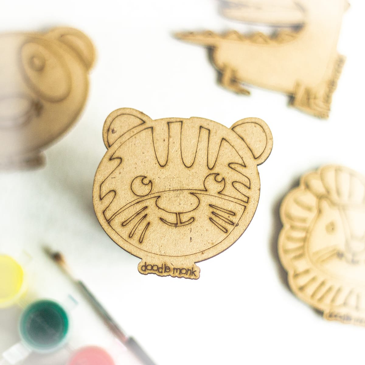 ANIMAL - DIY for Kids - FRIDGE MAGNET COLORING KIT PACK OF 4