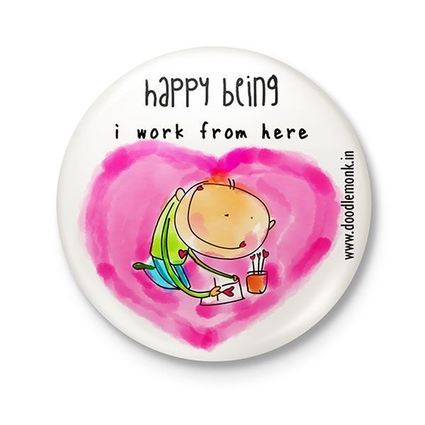 I work from here (boy) - Badge