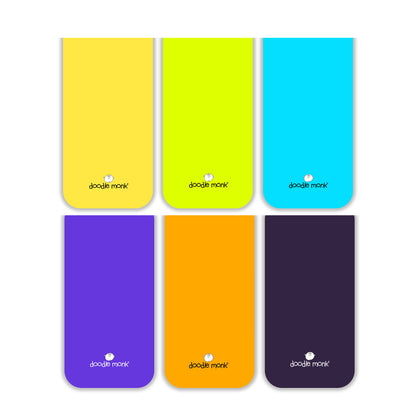 Book Love Magnetic Bookmarks Pack of 6 Individual – Cute Doodle Page Markers