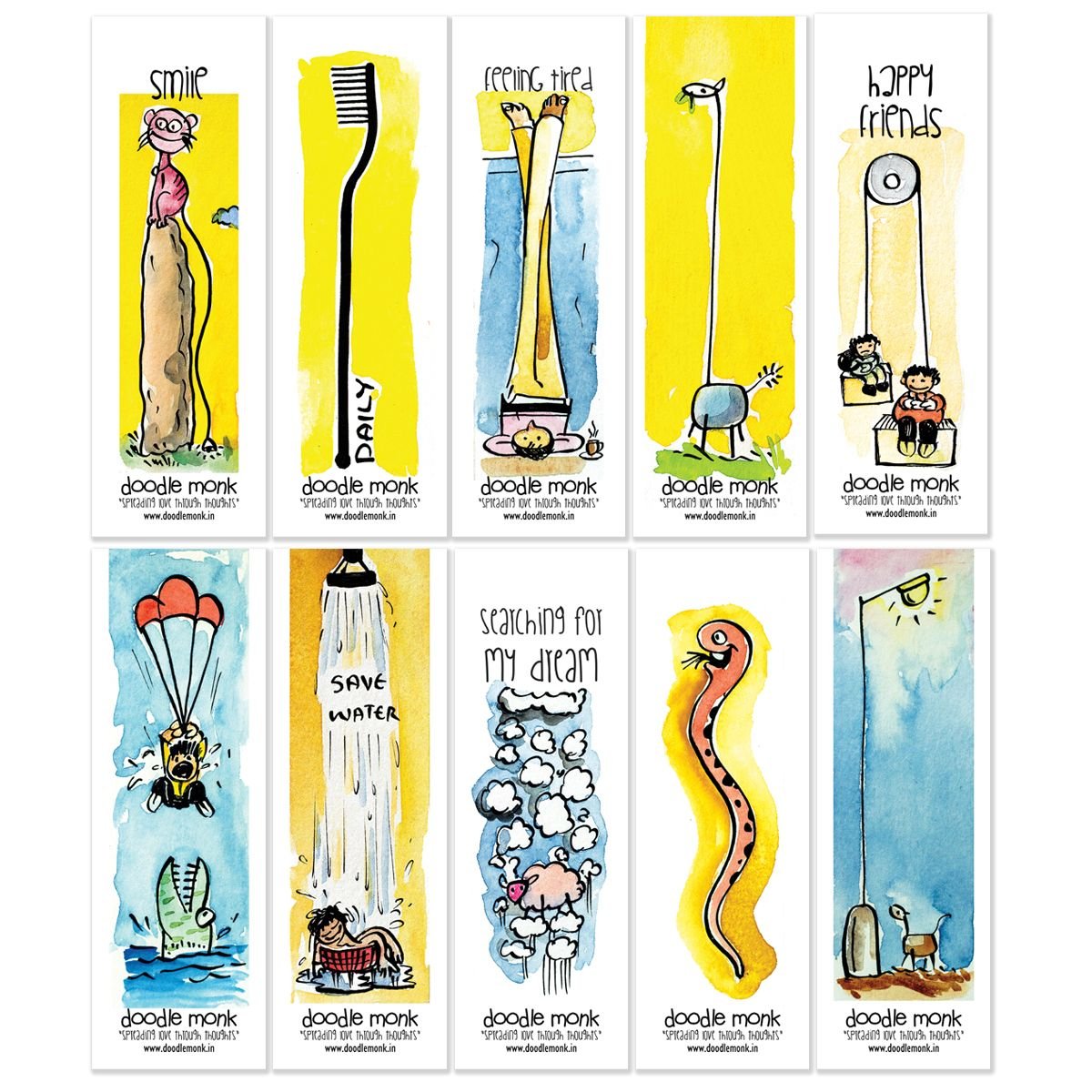 FUNNY  - Bookmarks Pack of 10 Individual Bookmark)