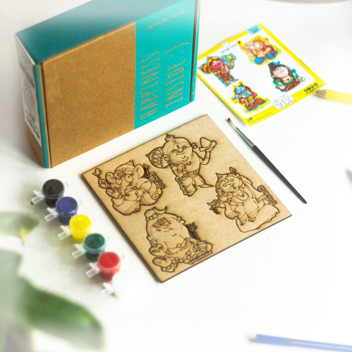 GOD - DIY for Kids - FRIDGE MAGNET COLORING KIT PACK OF 4