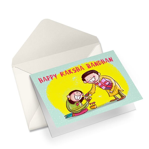 Happy Raksha Bandhan - Greeting Card
