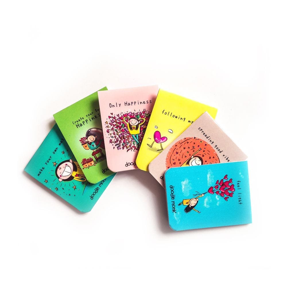 Self Love Magnetic Bookmarks Pack of 6 – Cute Doodle Page Markers