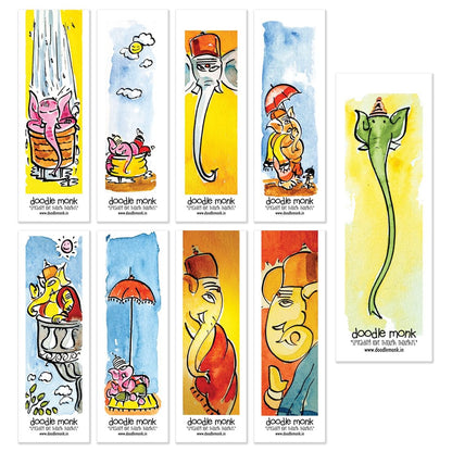 HAPPY GANESHA  - Bookmarks Pack of 9 Individual