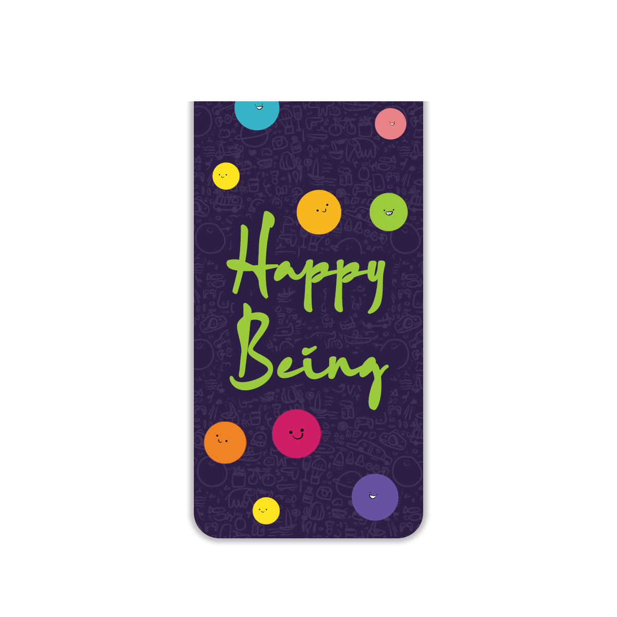 Happy Being Magnetic Bookmarks – Cute Doodle Page Markers