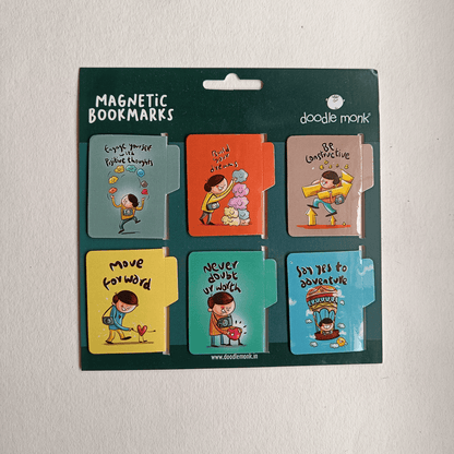 Success Magnetic Bookmarks Pop-Out Pack of 6 Individual – Cute Doodle Page Markers