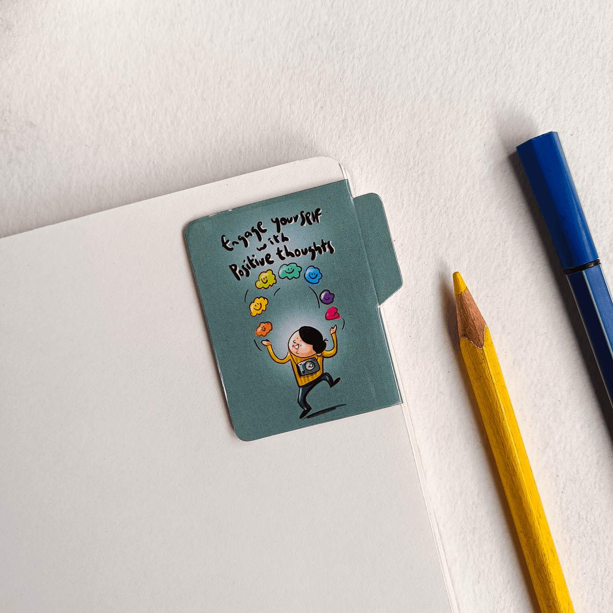 Success Magnetic Bookmarks Pop-Out Pack of 6 Individual – Cute Doodle Page Markers