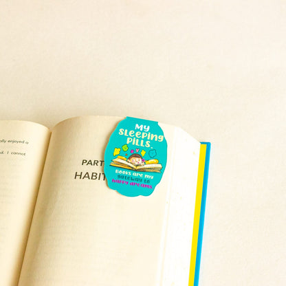 Sleeping Pills Magnetic Bookmarks – Cute Doodle Page Markers