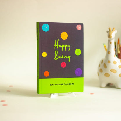 Happy Being - Undated Planner (Free Self-Themed Magnetic Bookmark Inside!)