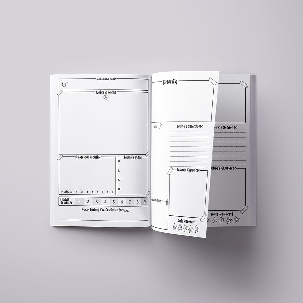 My Bright Plan Hard Case A5 Undated Daily Planner for 90 Days