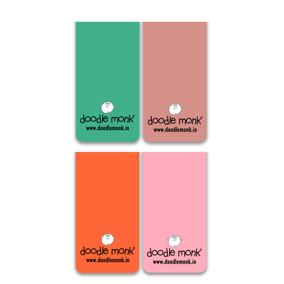 LOYAL READER Magnetic Bookmarks Pack of 4 Individual – Cute Doodle Page Markers