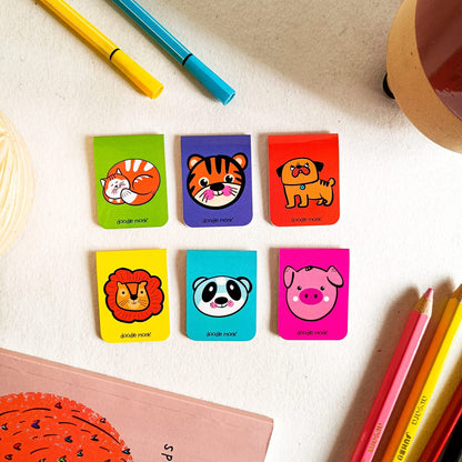 Animal - Magnetic Bookmarks Pack of 6 – Cute Doodle Page Markers