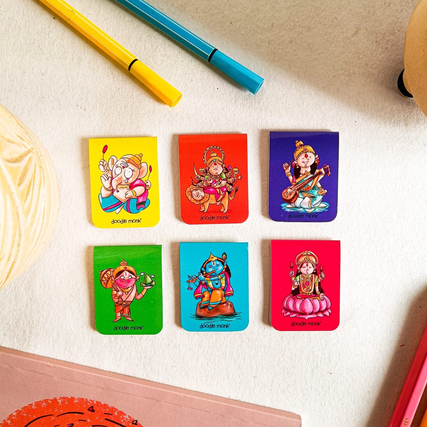 GOD - Magnetic Bookmarks Pack of 6 – Cute Doodle Page Markers