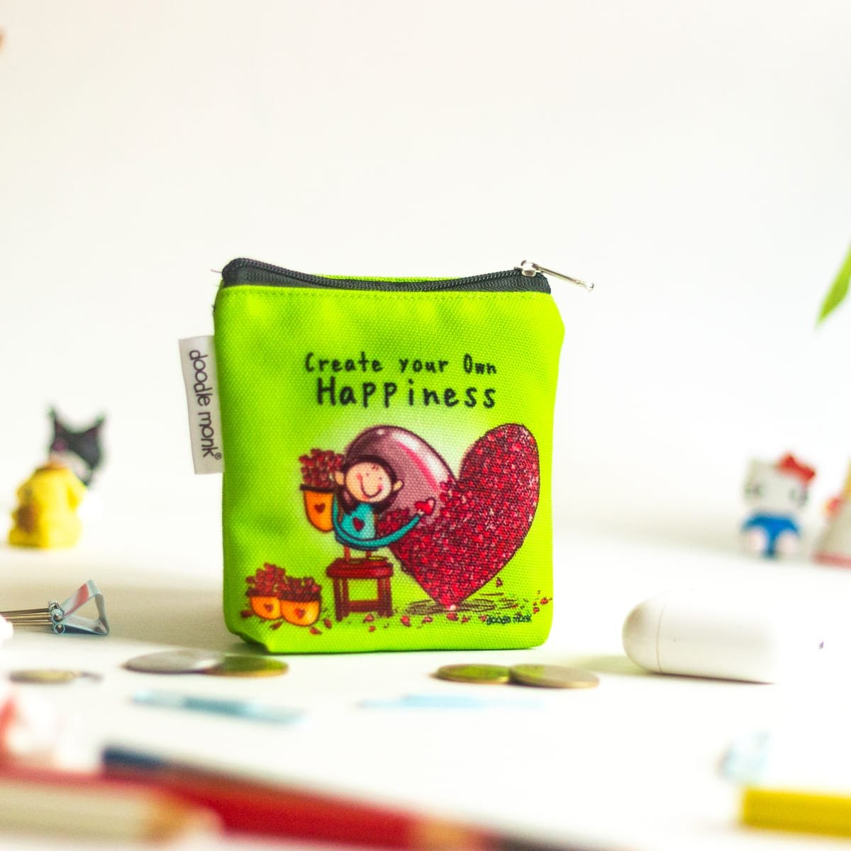 Create Your Own Happiness Mini Pouch Bags