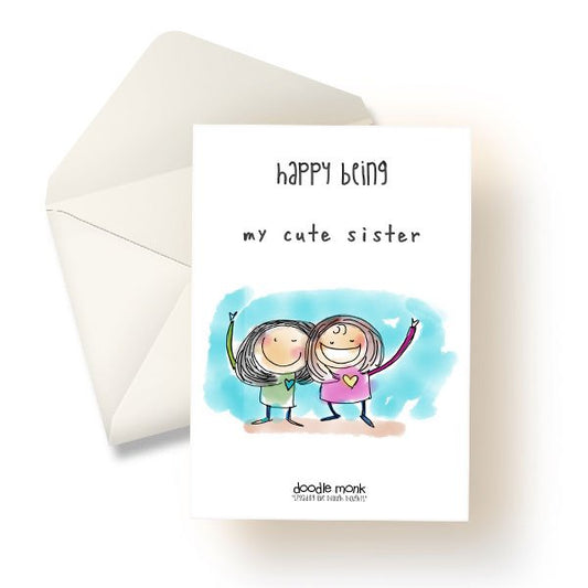 My cute sister - Post Card