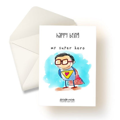 My super hero - father - Post Card