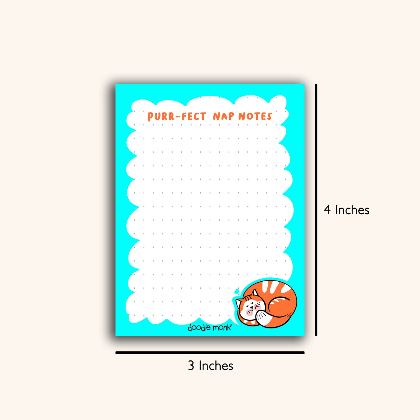 Purrfect Nap Notes - Cute Mini Notepad