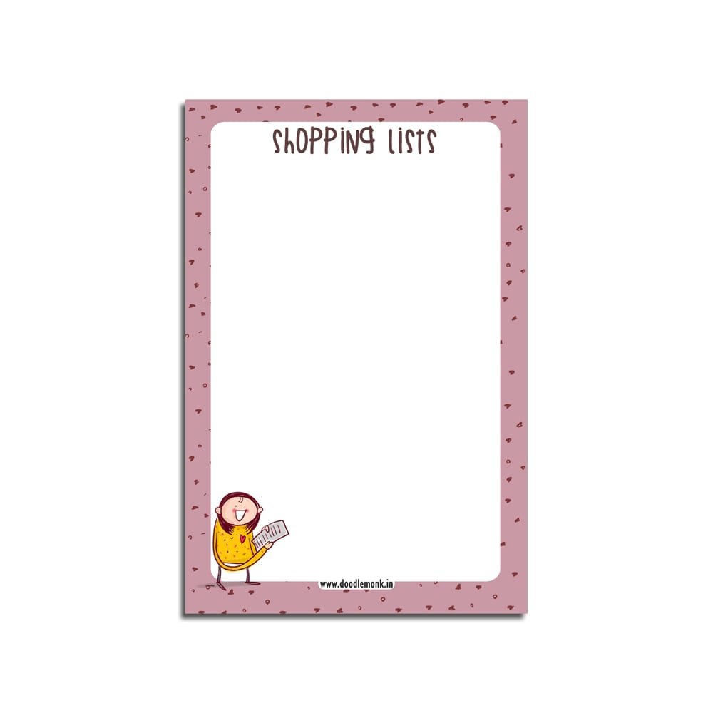 Shopping List -Tabletop 6"X4" Reusable Planner