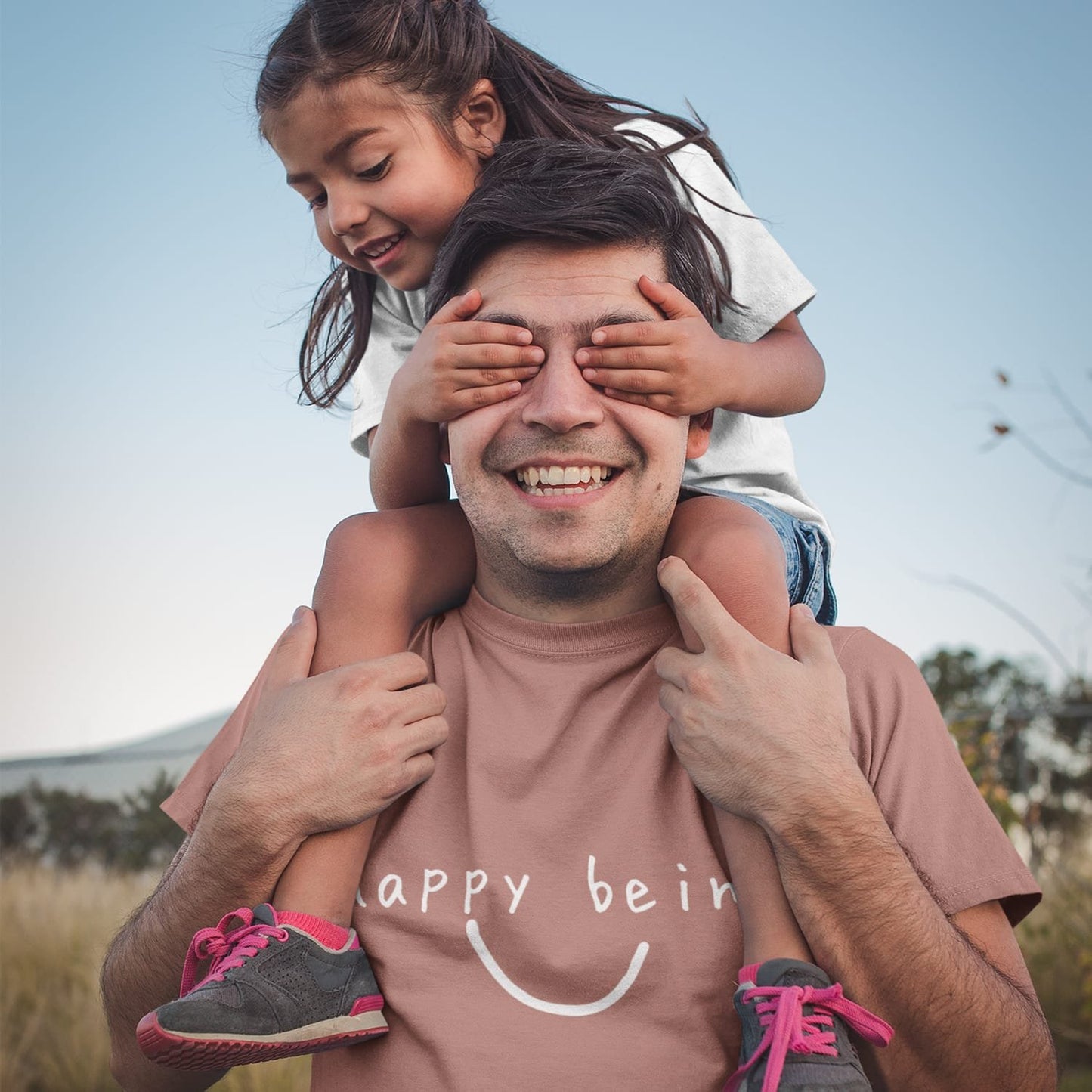 Happy Being - T-Shirt with Puff Print