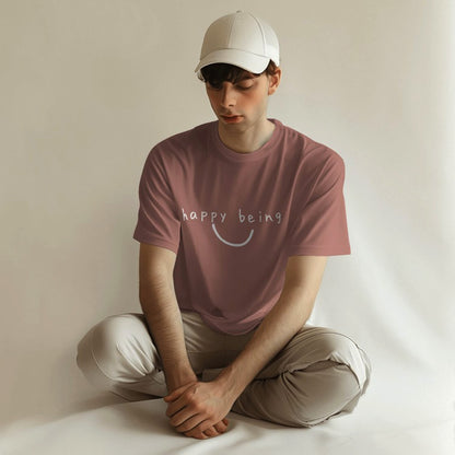 Happy Being - T-Shirt with Puff Print