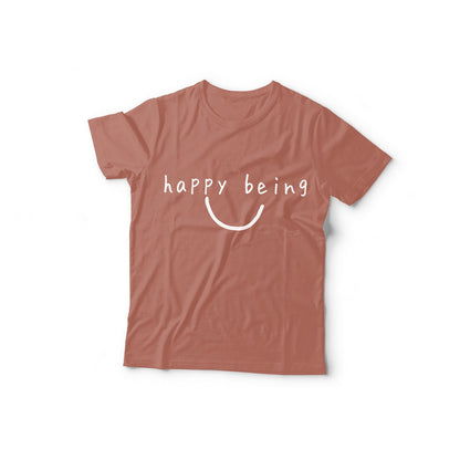 Happy Being - T-Shirt with Puff Print