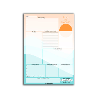 Trust the Process - Notepad Daily Planner