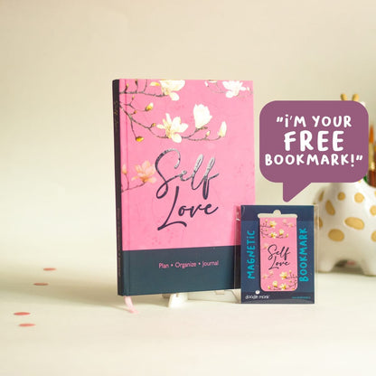 Self Love- Undated Planner (Free Self-Themed Magnetic Bookmark Inside!)