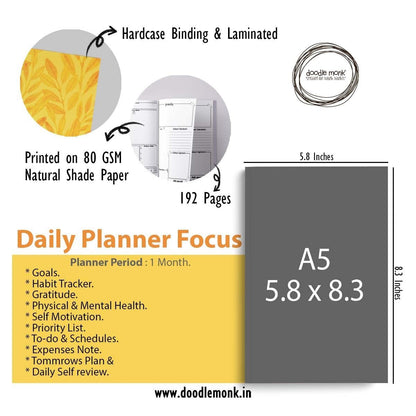 My Big Plan Hard Case A5 Undated Daily Planner for 90 Days