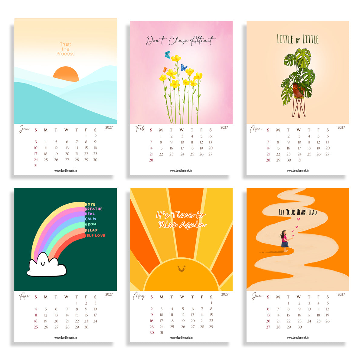 Pre Booking - Thoughtful Days 2027 Mini Desk Calendar