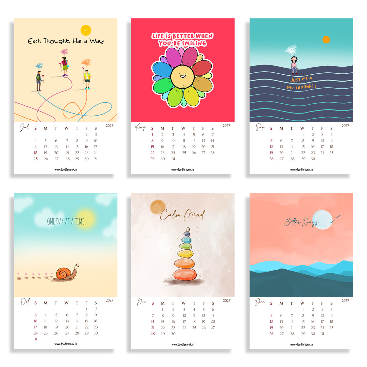 Pre Booking - Thoughtful Days 2027 Mini Desk Calendar