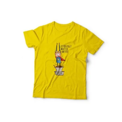 STRAIGHT OUTTA COFFEE  - T shirt