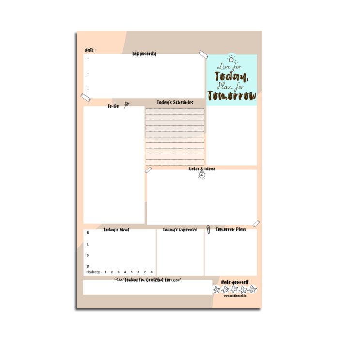 Live for Today Reusable Planner 12X18 1