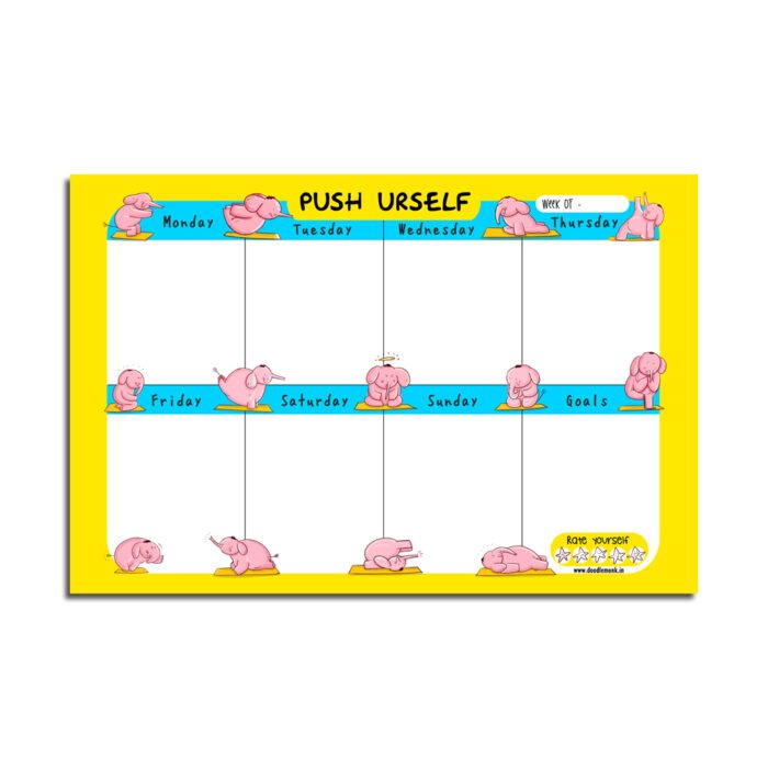 Push yourself Reusable Planner 12X18 1