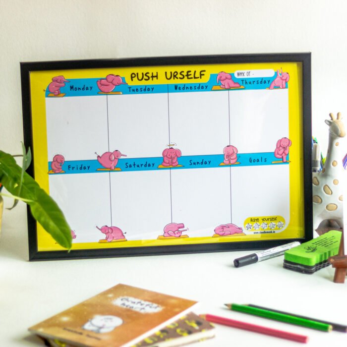 Push yourself Reusable Planner 12X18 3